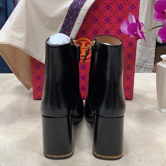 TORY BURCH RUBY PLATFORM CHAIN INLAY HEEL BOOTS - Picture 7 of 15